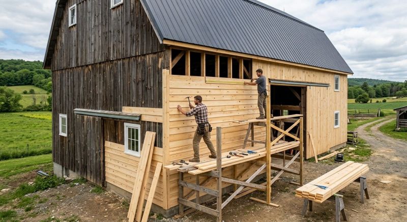 Barn Wood Siding Installation in Boston, MA