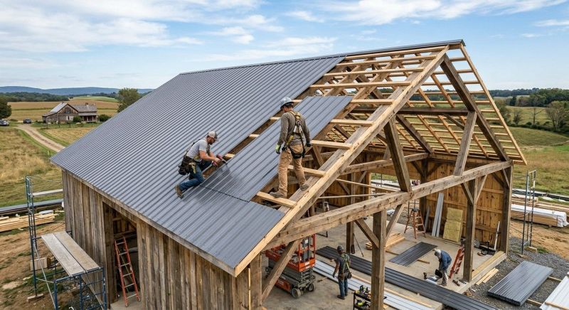 Barn Roof Construction in Naperville, IL