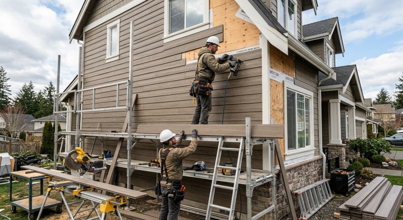 Faux Wood Siding Installation in Fairfield County, CT