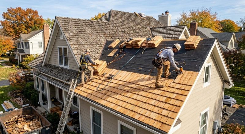 Wood Shingle Roof Replacement in Fredericksburg, VA